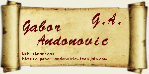 Gabor Andonović vizit kartica